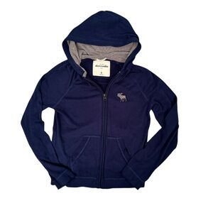 Like New Abercrombie Kids Dark Blue Zip-Up Hoodie sz S